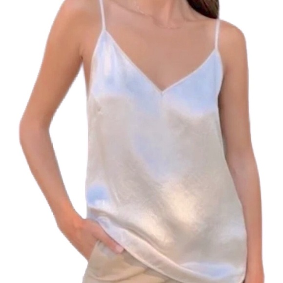 ARITZIA Wilfred Free Satin Whimsigoth Fairycore Camisole in Slivery Blue Size S - Picture 1 of 5